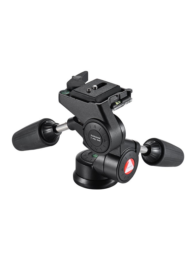 ANDOER Double Handle 3 Dimensional Video Tripod Headstand Black  - Image 2