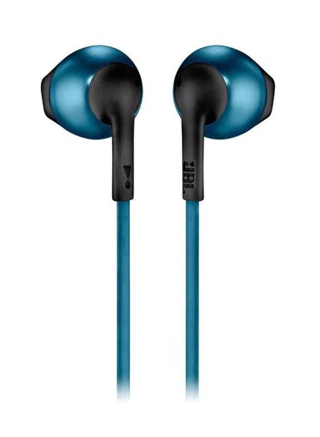 JBL Tune 205Bt Wireless In-Ear Headphones - Pure Bass Sound - 6H Battery - 3 Button Mic - Flat Cable - Comfort Fit Blue/Black  - Image 2