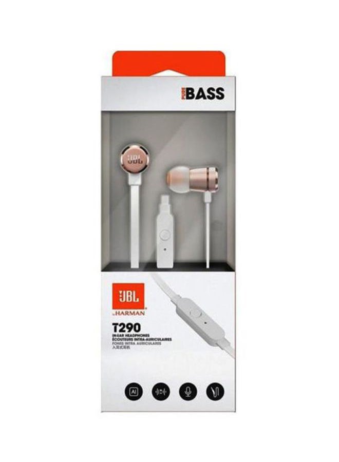 JBL Tune 290 In-Ear Earphones With Mic Rose Gold - Image 2