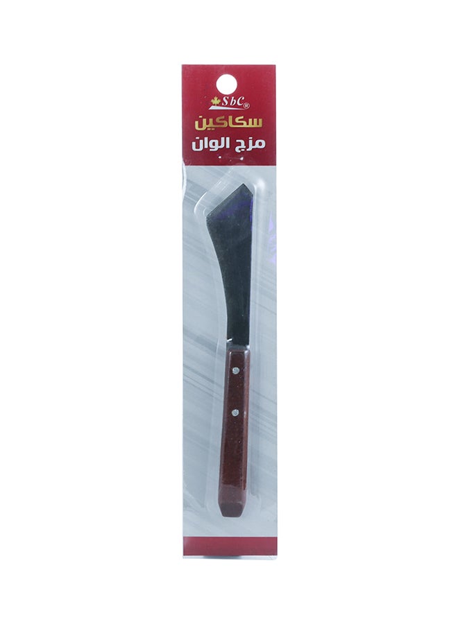 SBC - Steel Painting Knives with Wooden Handle, 18 cm Silver/Brown - Image 1