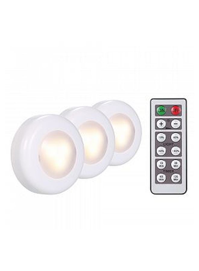 مجموعة مصابيح لمنطقة تحت الخزانة بإضاءة LED مكونة من 3 قطع أبيض 60x18مم - Image 2