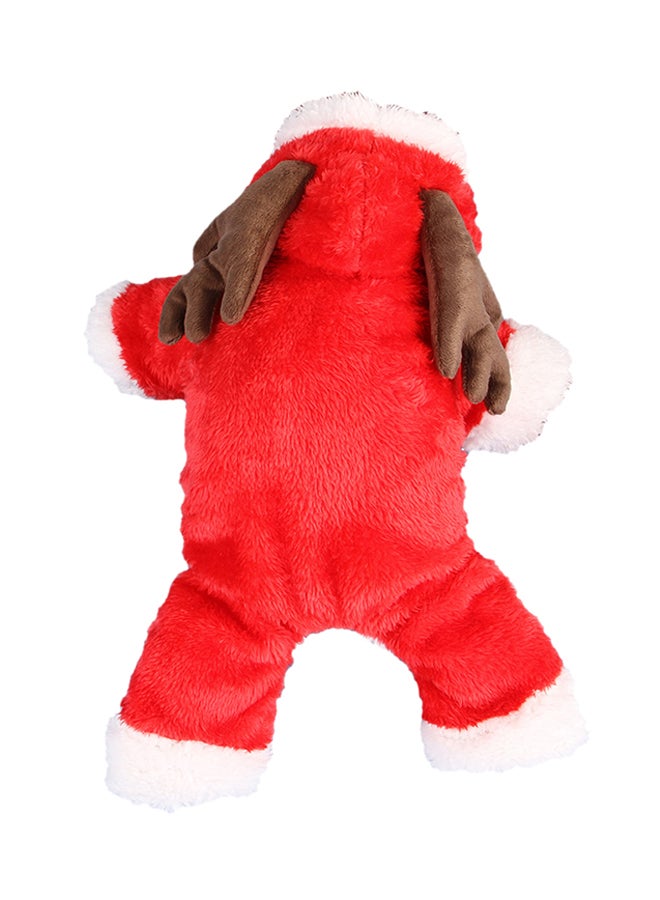 Soft Hoodie Christmas Coat For Dogs Red - Image 1