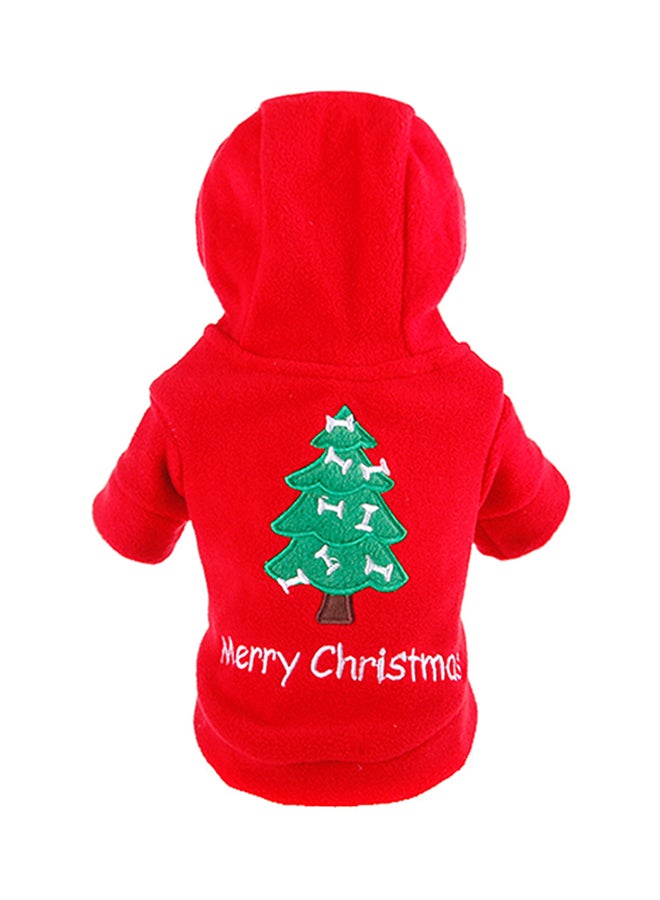 Hoodie Christmas Coat For Dogs Red - Image 1