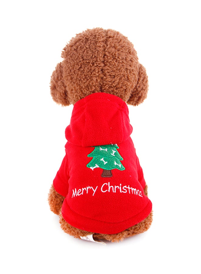 Hoodie Christmas Coat For Dogs Red - Image 2