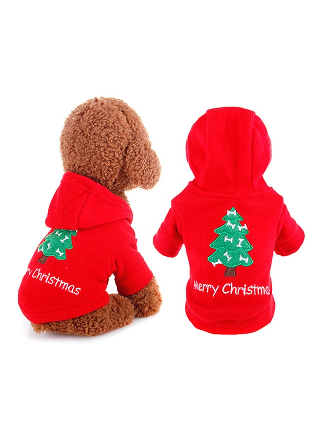 Hoodie Christmas Coat For Dogs Red - Image 3