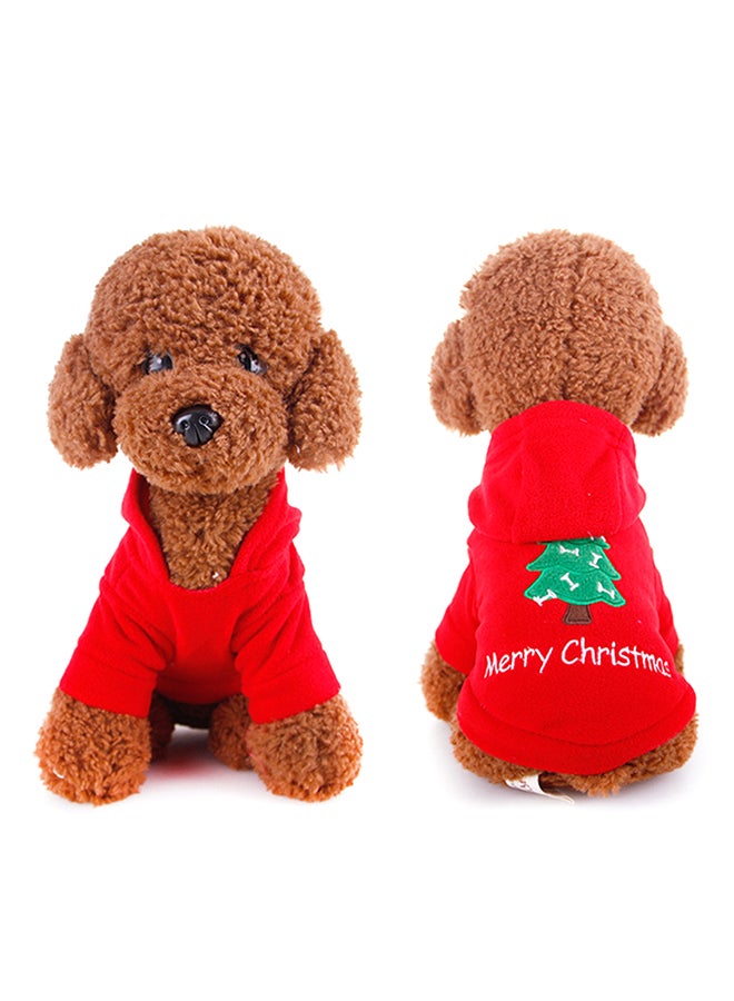 Hoodie Christmas Coat For Dogs Red - Image 4