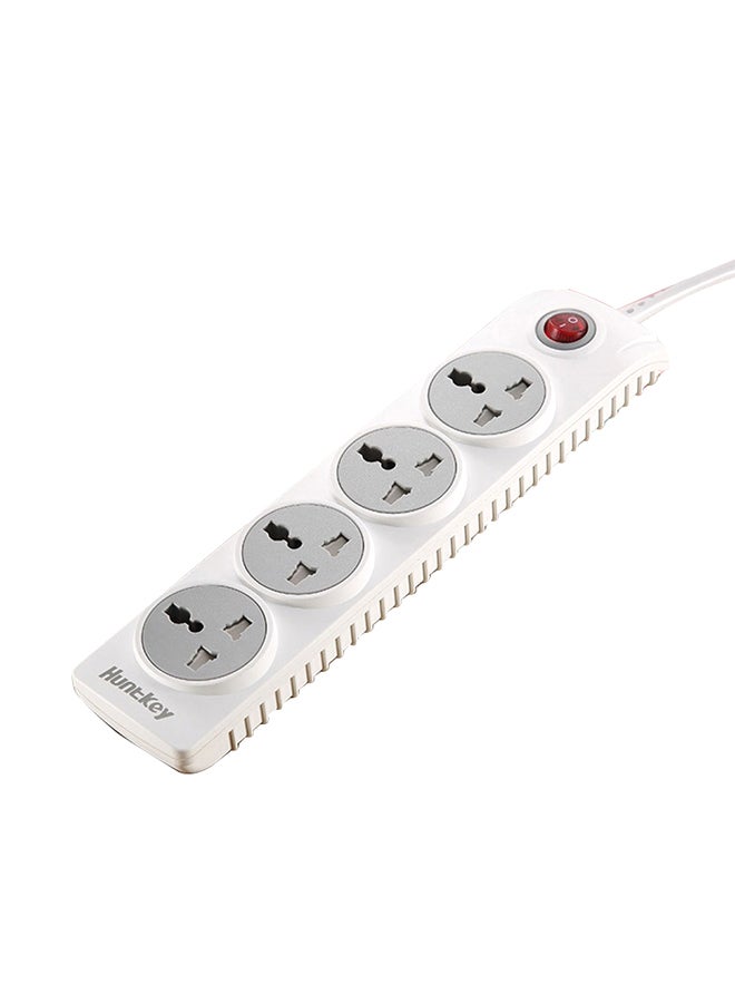 HuntKey - 4 Socket Power Strip White 1.8meter - Image 1