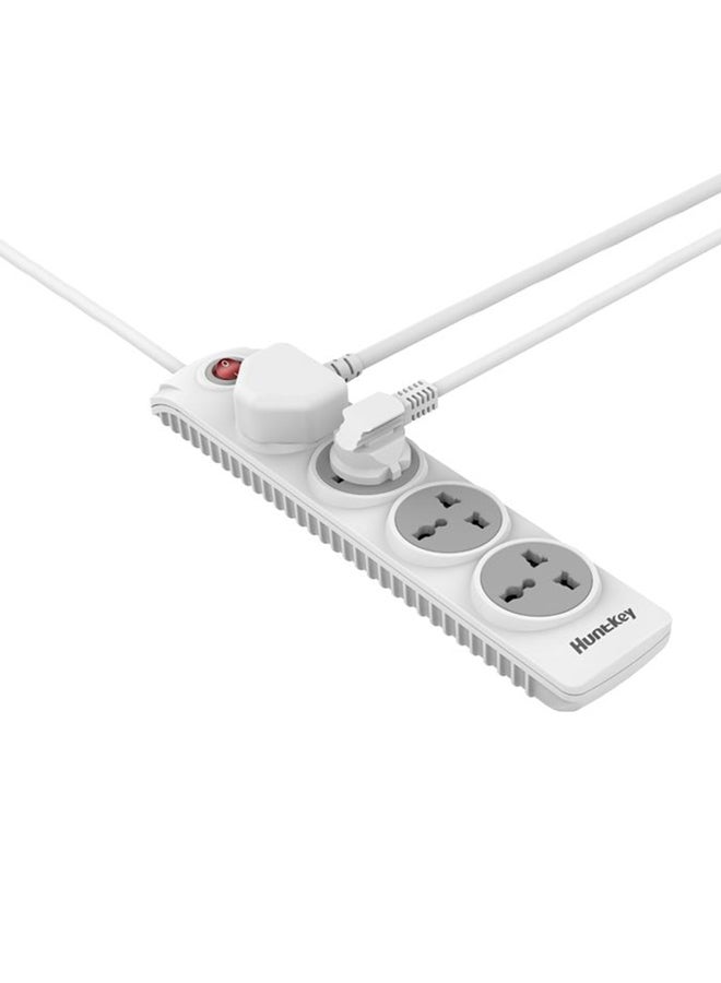 HuntKey - 4 Socket Power Strip White 1.8meter - Image 1