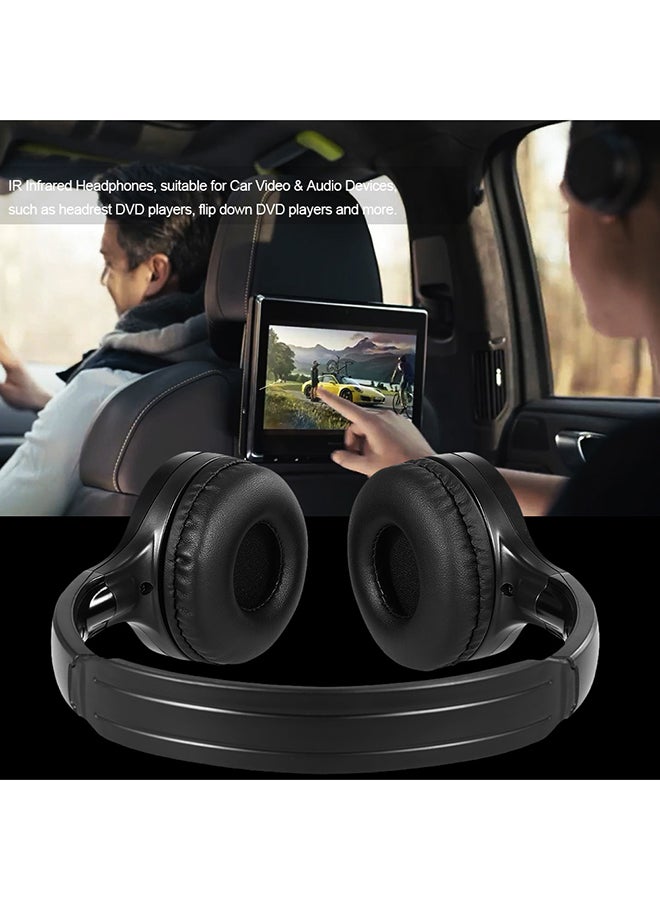 Generic - Ir Infrared Wireless Car Headphones Stereo Headset Wired Earphone Dual Channel For In-Car Dvd Player - Image 1