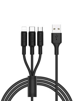 hoco. 3in1 Data Sync And USB Charging Cable1m Black  - Image 2