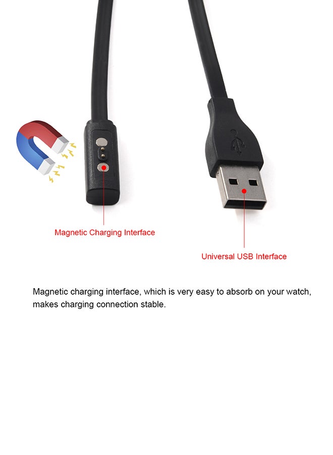 Generic - Smart Watch Charging Cable For Pebble Time Round Pebble Time Pebble Time Steel Pebble 2 Pebble 2 Se - Image 1