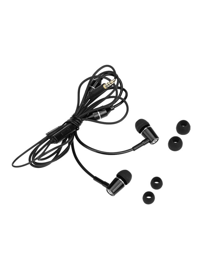 FC12 Stereo Music Headset Air Tube 3.5mm Anti-radiation Earphone In-ear Headphone Radiation Free Noise Reduction Line Control with Mic Black for Smart Phones Desktop Notebook Tablet PC  - Image 2