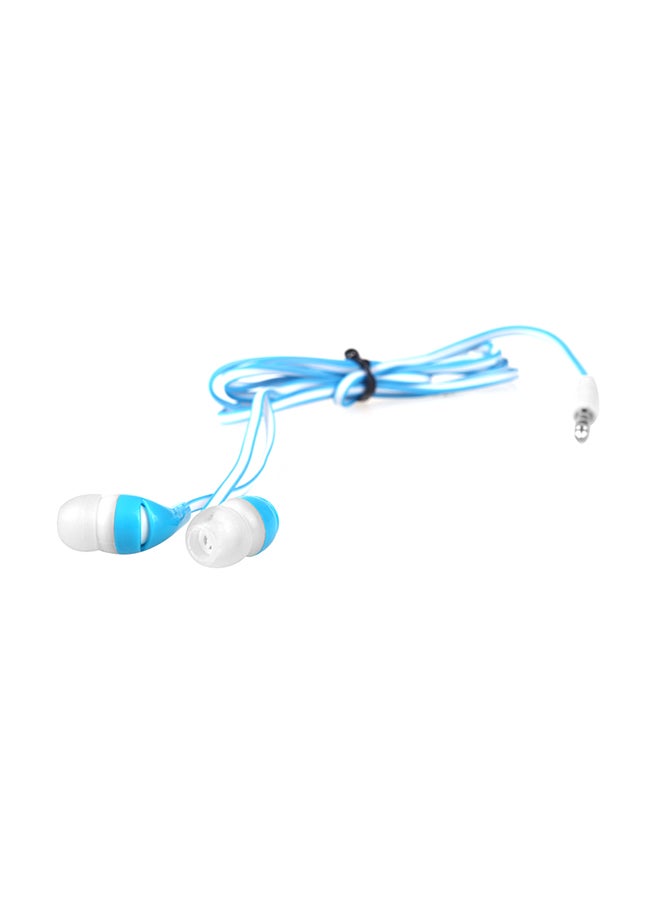 Generic - Stylish In-Ear Stereo Earphone Earbud Headphone For Ipod Apple iPhone Mp3 Mp4 Smartphone Blue And White - Image 1