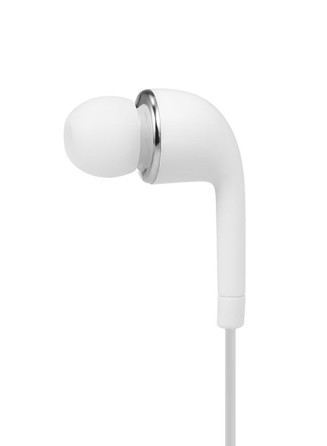 Generic - 3.5mm Wired Headphones Headset In-Ear Earbuds Soft Silicone Music Earphones for PC Laptop Tablet Smartphone Hands-free with Microphone In-line Control White - Image 1
