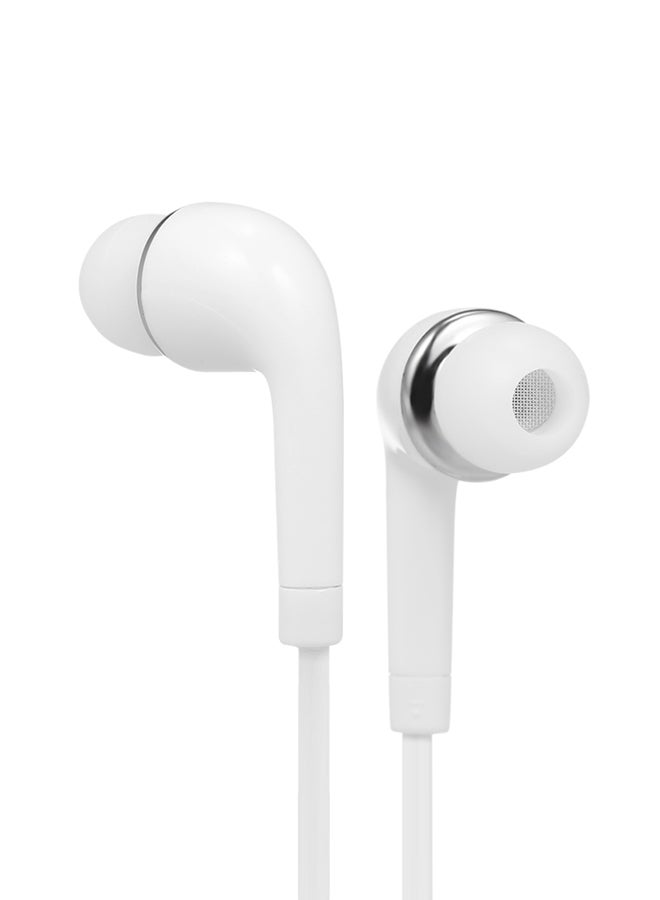 Generic - 3.5mm Wired Headphones Headset In-Ear Earbuds Soft Silicone Music Earphones for PC Laptop Tablet Smartphone Hands-free with Microphone In-line Control White - Image 1