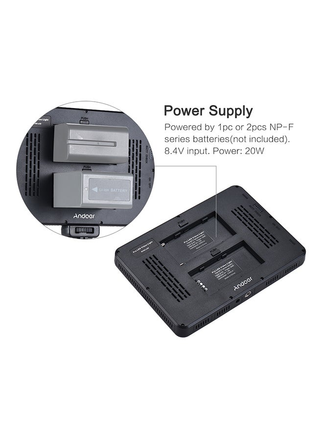 أندوير مصباح LED احترافي قابل للتعتيم لتصوير الفيديو بدرجة حرارة لونية ثنائية 3200 كلفن/ 5600 كلفن وقدرة 20 وات طراز CRI90+ - Image 2