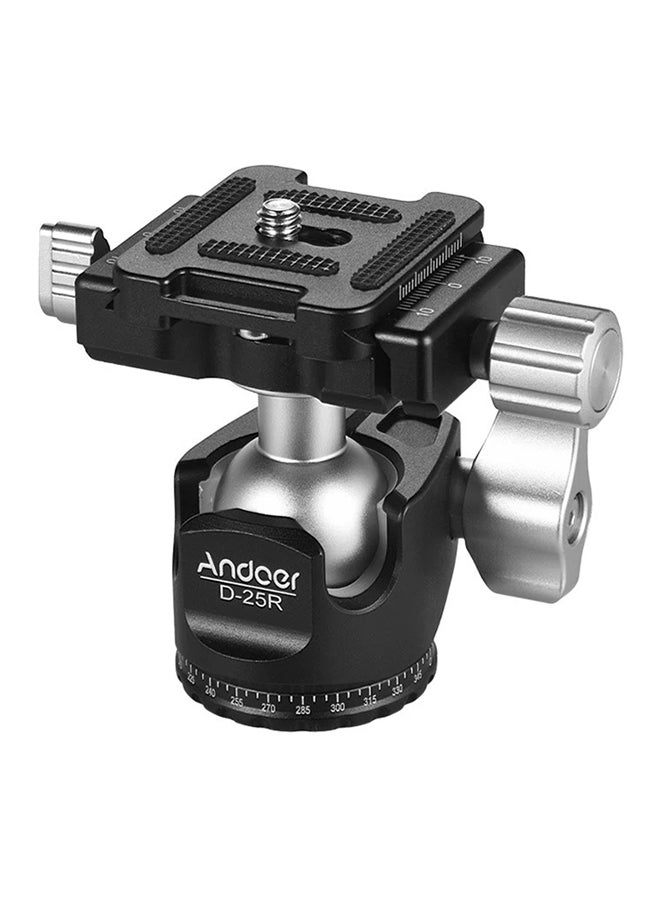 ANDOER D-25 Aluminum Alloy Double Notch Ball Head Tripod Monopod Black  - Image 1
