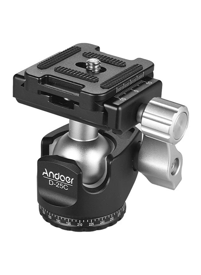 ANDOER D-25 Aluminum Alloy Double Notch Ball Head Tripod Monopod Black  - Image 2