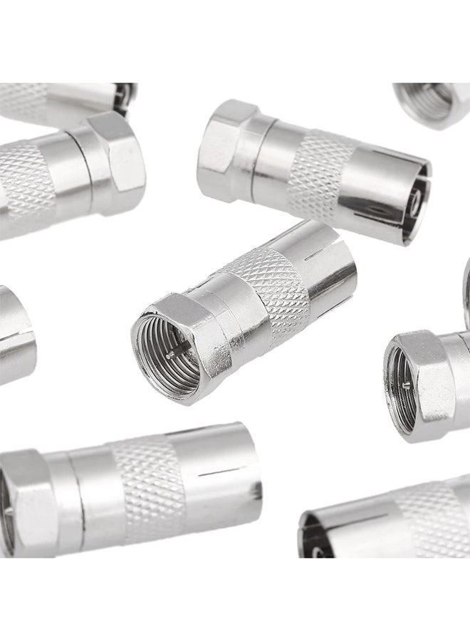 وصلة بمقبس أنثى إلى ذكر لكابل هوائي فضي - Image 3