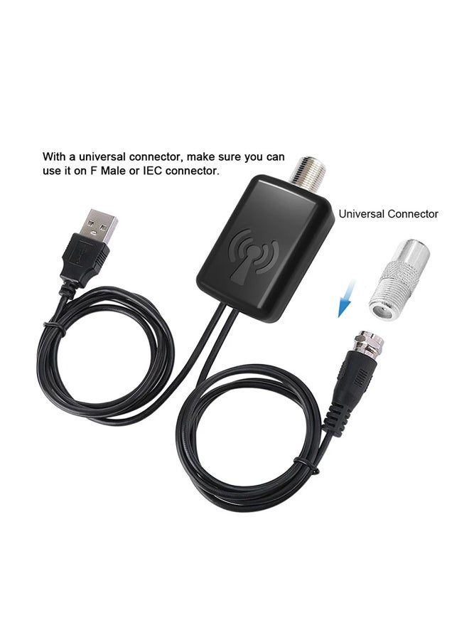 Aerial Digital HDTV Antenna With Signal Amplifier Booster V5190 Black - Image 2