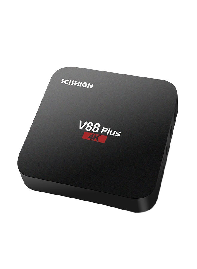 سيشيون جهاز تي في بوكس DLNA رباعي النواة بخاصية الواي فاي وشبكة LAN وخاصية ميراكاست وتطبيق KODI طراز V 88 V4615US أسود - Image 2