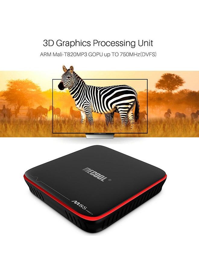 MECOOL - M8S PRO W Amlogic Smart Android 7.1 TV Set Top Box V3823EU Black - Image 1