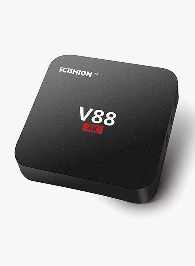 Smart Android 7.1 TV Box RK3229 Quad Core UHD 4K 1GB/8GB Mini PC Wifi H.265 HD Media Player UK Plug V88 Black  - Image 2