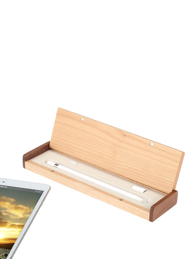 Wooden Pencil Case Holder For Apple iPad Pro Pencil Beige - Image 3