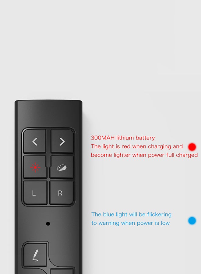 Generic PP930 Wireless Presenter PPT Flip Pen Laser Pointer Black  - Image 2