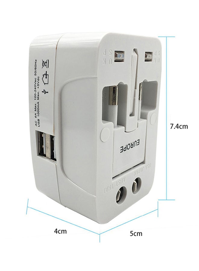 Generic - All-In-One Universal Adaptor White 0.124kg - Image 1