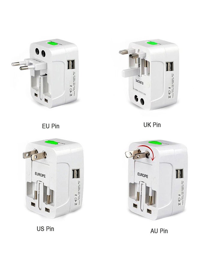 Generic - All-In-One Universal Adaptor White 0.124kg - Image 1