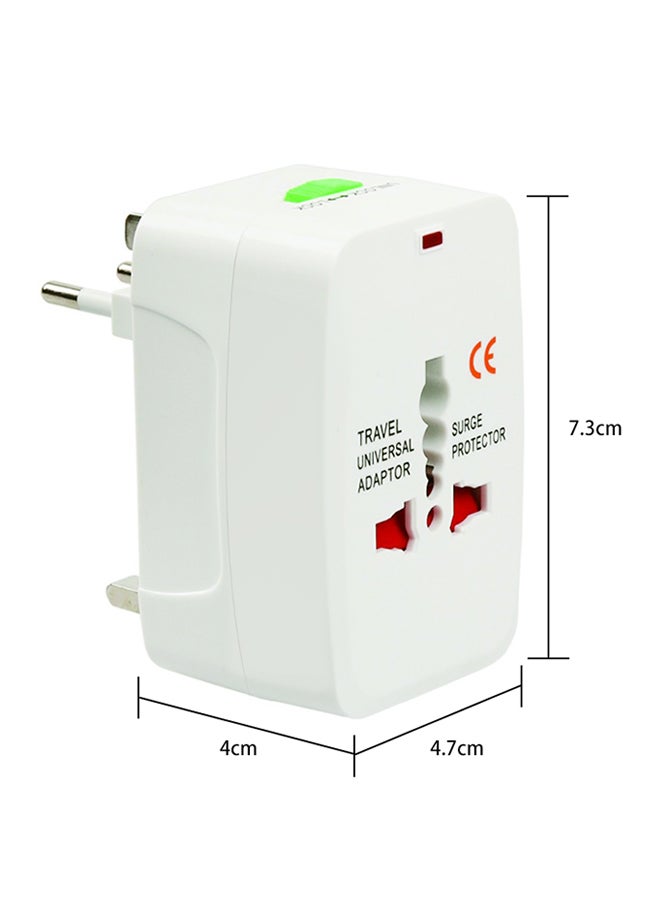 Generic - All-In-One International Adapter Plug White 0.11kg - Image 1