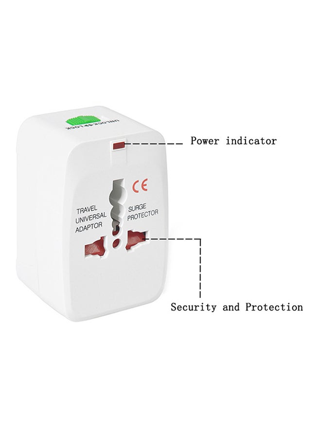 Generic - All-In-One International Adapter Plug White 0.11kg - Image 1