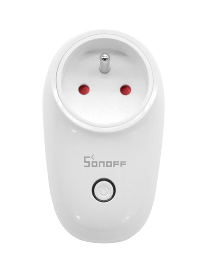 S26 Wi-Fi Smart Socket Wireless Remote Control Plug Compatible With Alexa To Control Your Devices From Anywhere Via App (Plug- EU-F) White 0.15kg