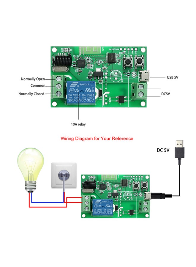 WiFi Relay Module Switch Dark green 0.033kg  - Image 2