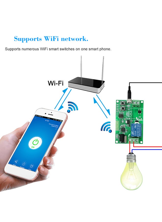 WiFi Relay Module Switch Dark green 0.033kg  - Image 4