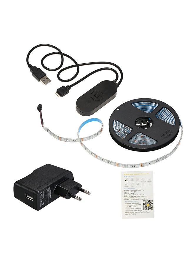 Waterproof USB WiFi RGB LED Strip Light Black 0.421kg - Image 1