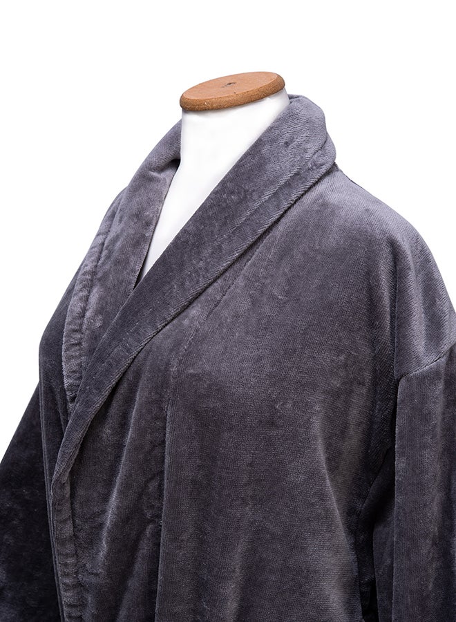 Bath Robe Grey L  - Image 3