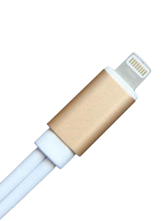 كابل تحويل سماعات الرأس 3.5 مم وكابل لايتننج 2 في 1 ذهبي - Image 3