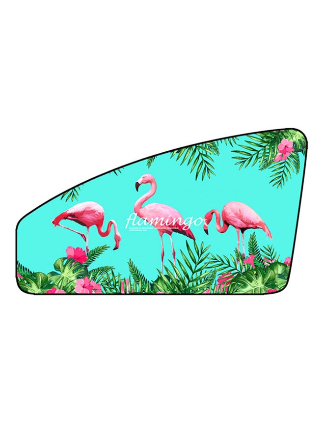 Generic Flamingo Printed Magnetic Insulated Sunshade 