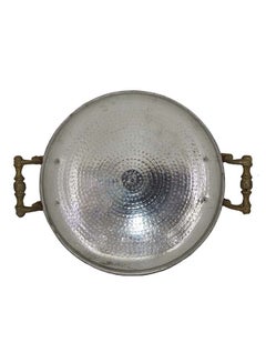 REGAL IN HOUSE Traditional Serving Tray Silver/Brown 36x36cm  - Image 3