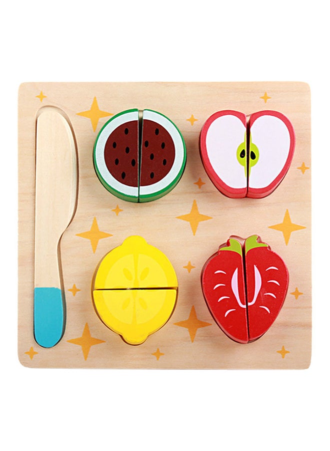 CYTHERIA 10-Piece Wooden Fruits Cut Pretend Kitchen Toy Set NEM327TM11602UZMNVX 