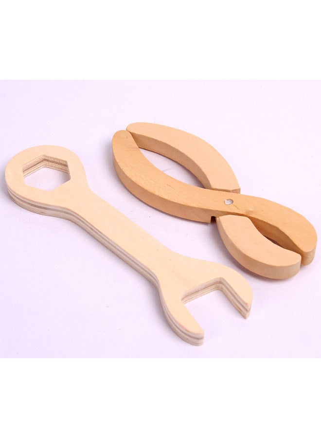 CYTHERIA 33-Piece Wooden Simulation Maintenance Toolbox Set - Image 4