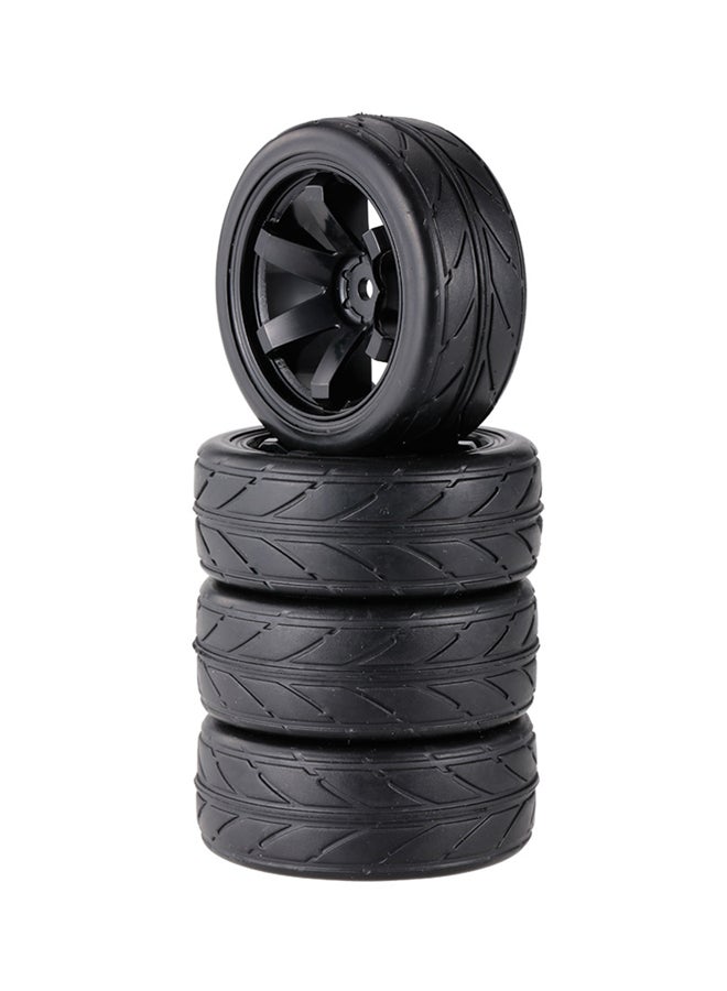 4-Piece Off-Road Car Wheel Rim & Tire For 1/10 HSP HPI TAMIYA Traxxas Redcat RC Car  - Image 1