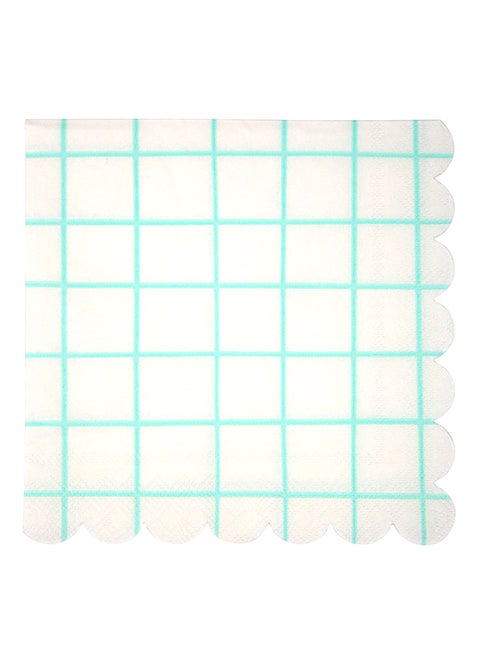 20-Piece Grid Napkin Set 45-2991 13 x 13inch