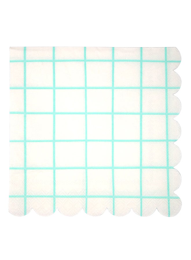 Meri Meri 20-Piece Grid Napkin Set 10 x 10inch  - Image 1