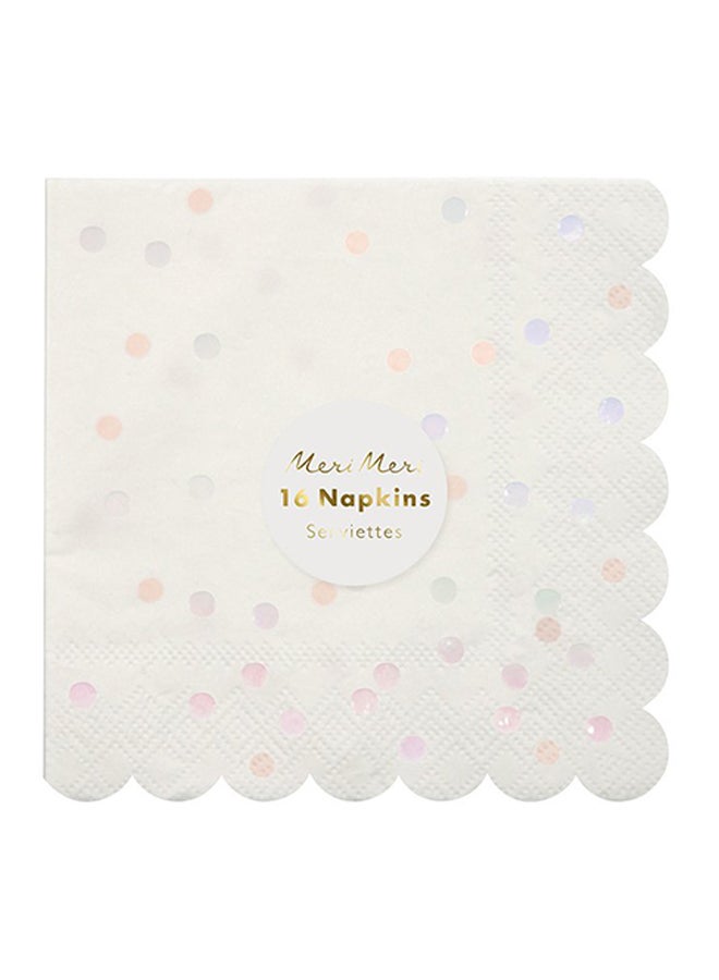 Meri Meri - 16-Piece Iridescent Spot Napkin Set - Image 1
