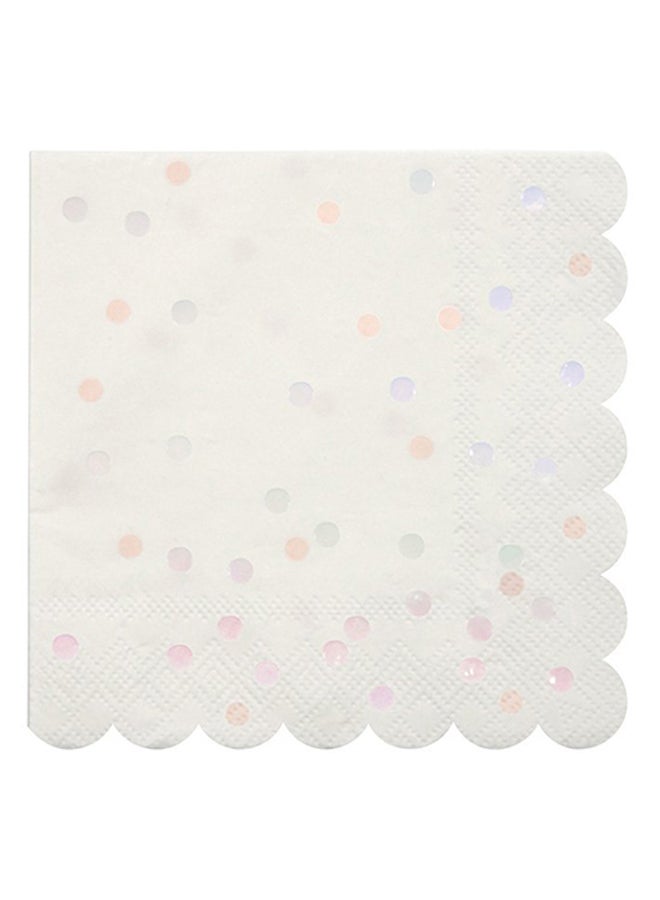 Meri Meri - 16-Piece Iridescent Spot Napkin Set - Image 1