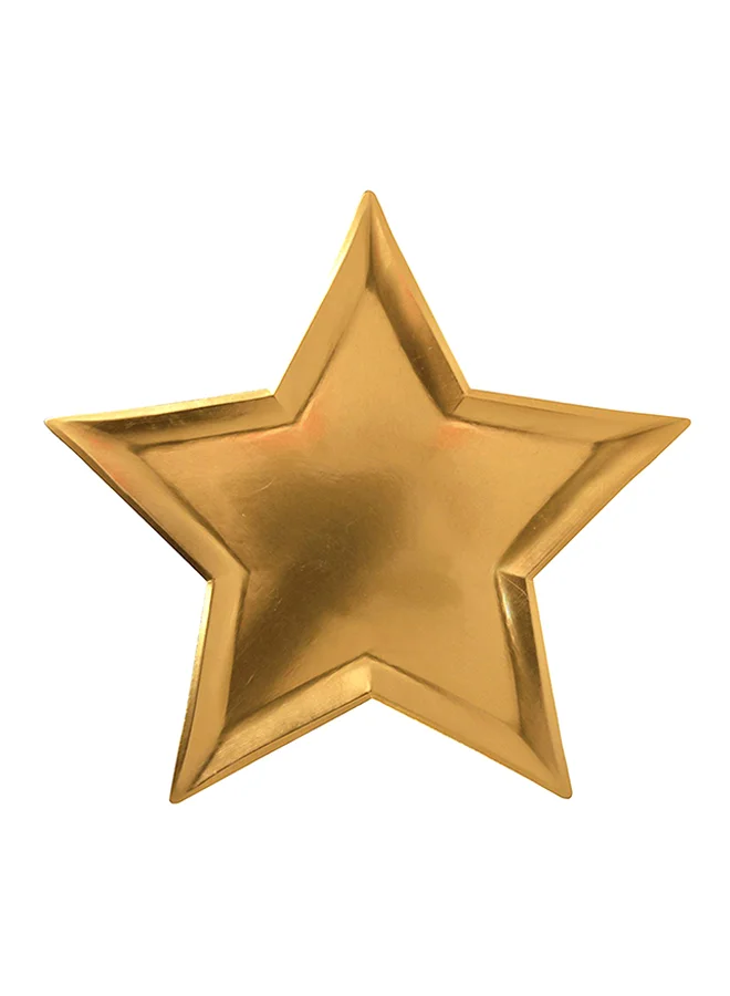 Meri Meri 8-Piece Star Foil Plate Set