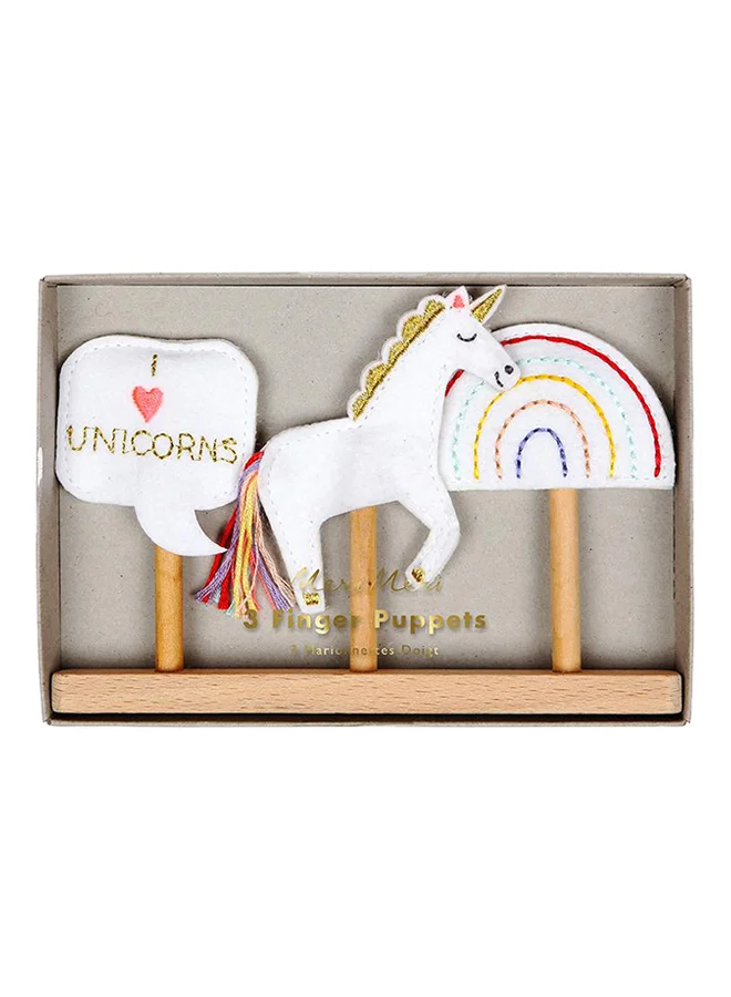 Meri Meri 3-Piece Unicorn Finger Puppet Set